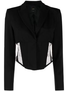 PINKO blazer crop à empiècements - Noir