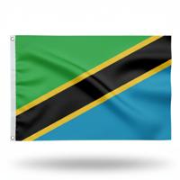 Vlag van Tanzania - 90 x 150 cm - Tanzania landen thema - supporters / fans - versiering
