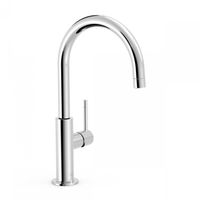 Wastafelmengkraan Tres Study Exclusive 32,4 cm met Hendel Uitloop Gebogen Rond Chroom