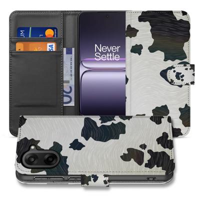 Koeienvlekken Zwart Wit Ontwerp Hoesje voor OnePlus Nord CE 5 | Bookcase Hoesje