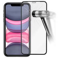 Prio 3D iPhone XR / iPhone 11 Screenprotector van gehard glas - Zwart - thumbnail