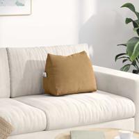 VidaXL Rugkussen bruin 45 x 20 x 35 cm cordstof