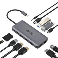Acer HP.DSCAB.009 notebook dock & poortreplicator Bedraad USB 3.2 Gen 1 (3.1 Gen 1) Type-C Zilver