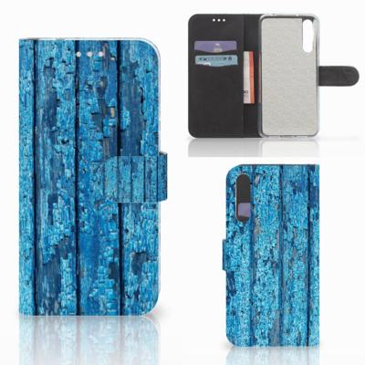 Huawei P20 Pro | Book Style Case | Wood Blue
