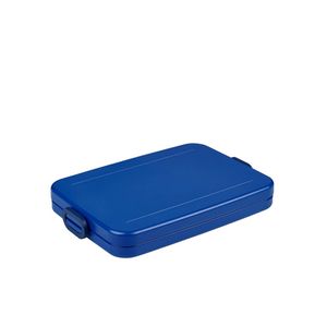 Mepal Lunchbox Take a Break Flat - Geschikt voor 4 boterhammen - Voor een Laptoptas - Broodtrommel - Vivid Blue