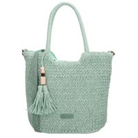 Beagles Rieten Shopper/Schoudertas Lanzarote Mint