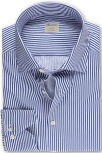 Stenströms Slimline Jersey shirt blauw, Gestreept