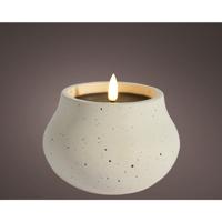 LED kaars vlameffect dia12cm creme