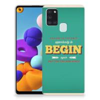 Samsung Galaxy A21s | Siliconen hoesje | met naam Quote Begin