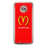 I'm lovin' you: Motorola Moto G6 Transparant Hoesje