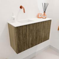 Toiletmeubel Mondiaz Joya | 70 cm | Meubelkleur Dusk | Faye wastafel Talc Links | Zonder kraangat(en) Toiletmeubel Mondiaz Joya | 70 cm | Meubelkleur Dusk | Faye wastafel Talc Links | Zonder kraangat(en)