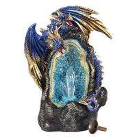 Backflow Wierook Houder Gloeiend Kristal in Drakengrot Polyresin (18 cm)
