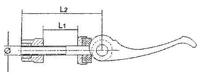 Ergotec Aluminium zadelpen snelspanhendel M6 x 60 mm -