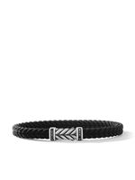 David Yurman bracelet Chevron en argent 6 mm serti de diamants - thumbnail