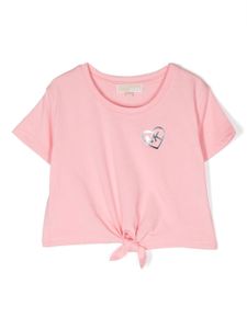 Michael Kors Kids t-shirt à logo métallisé - Rose