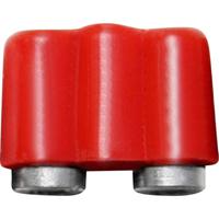 BELI-BECO 61/17rt Miniatuur-laboratoriumconnector Koppeling, recht Stift-Ø: 2.6 mm Rood 1 stuk(s)