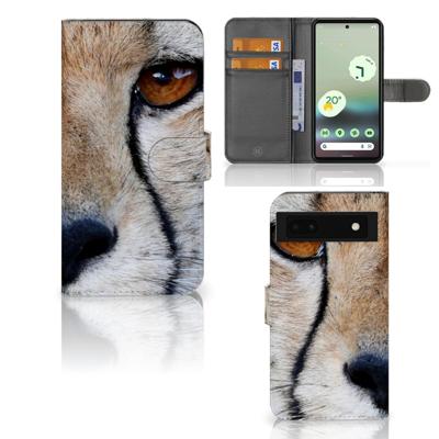 Google Pixel 6A | Telefoonhoesje | Met pasjeshouder | Cheetah
