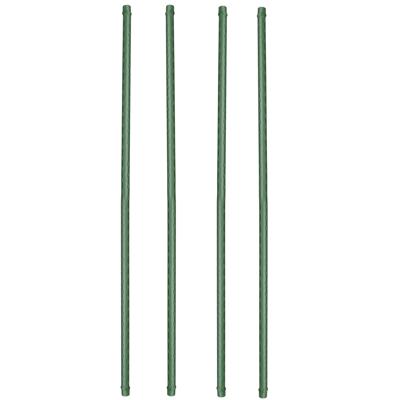 Plantenstokken donkergroen 90 cm - 12x stuks - geplastificeerd verzinkt staal - plantensteun / tonki