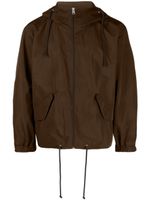 SANDRO zip-up hooded windbreaker jacket - Marron - thumbnail