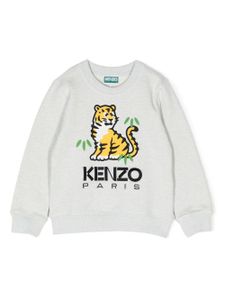 Kenzo Kids sweat à logo brodé - Gris