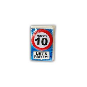 10 jaar verjaardagskaart met button