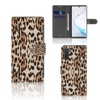 Samsung Galaxy Note 10 Telefoonhoesje met Pasjes Leopard