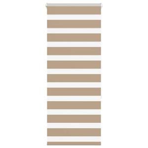 VidaXL Zebra blind zandbruin 65x150 cm stofbreedte 60,9 cm polyester