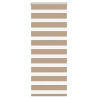 VidaXL Zebra blind zandbruin 65x150 cm stofbreedte 60,9 cm polyester VidaXL Zebra blind zandbruin 65x150 cm stofbreedte 60,9 cm polyester