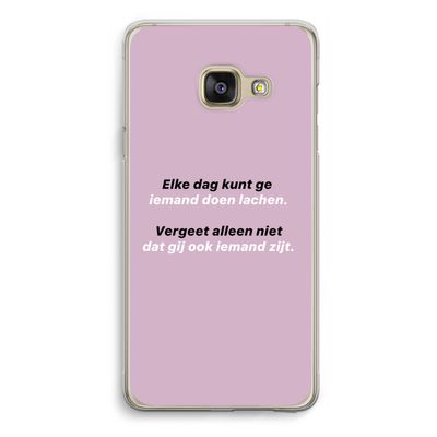 gij zijt ook iemand: Samsung Galaxy A3 (2016) Transparant Hoesje