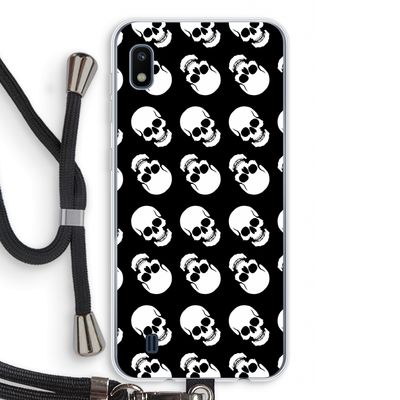 Musketon Skulls: Samsung Galaxy A10 Transparant Hoesje met koord