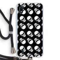 Musketon Skulls: Samsung Galaxy A10 Transparant Hoesje met koord