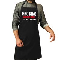 Bbq king born to grill barbecue schort / keukenschort zwart heren