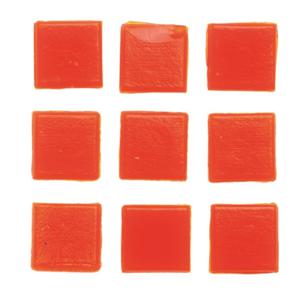 Glorex Hobby - mozaiek stenen/steentjes - oranje - 30x stuks - 20 x 20 x 2 mm - knutselen