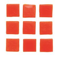 Glorex Hobby - mozaiek stenen/steentjes - oranje - 30x stuks - 20 x 20 x 2 mm - knutselen