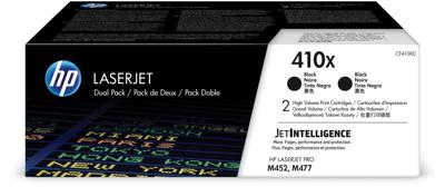 HP toner 410X, 6 500 pagina&apos;s, OEM CF410XD, zwart, pak van 2 stuks