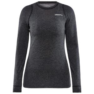 Craft Core Wool Merino LS Thermoshirt Dames Black Melange L