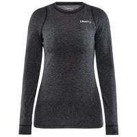 Craft Core Wool Merino LS Thermoshirt Dames Black Melange L