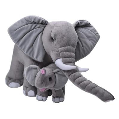 Pluche olifant met kalfje - knuffels - grijs - 76 cm - dierenknuffel Pluche olifant met kalfje - knuffels - grijs - 76 cm - dierenknuffel