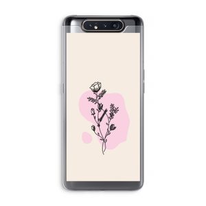 Roses are red: Samsung Galaxy A80 Transparant Hoesje