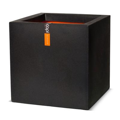 Pot vierkant III 40x40x40 zwart - Capi europe