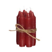 Diner kaarsen set 7 stuks H. 11 cm rood - Hortus Diner kaarsen set 7 stuks H. 11 cm rood - Hortus