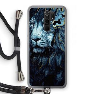 Darkness Lion: Xiaomi Redmi 9 Transparant Hoesje met koord