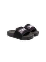 Dkny Kids claquettes à logo brodé de sequins - Noir
