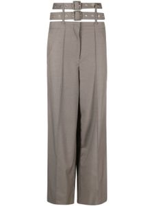 Rokh pantalon ample à taille ceinturée - Gris