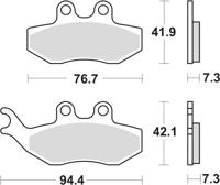 TRW remblokken "mcb 734" brake pad mcb 734 ec organic
