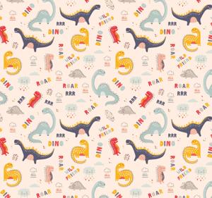 Behang kinderkamer Kleurrijke dinosaurussen met namen