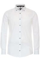 Venti Modern Fit Overhemd wit, Effen - thumbnail