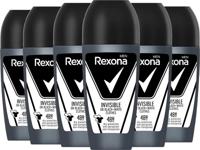 Rexona Rexona Deo Roll-on Men - Invisible Black & White 50 ml. 6 x Voordeelpak Rexona Rexona Deo Roll-on Men - Invisible Black & White 50 ml. 6 x Voordeelpak