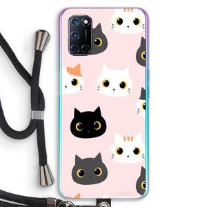 Katten: Oppo A52 Transparant Hoesje met koord