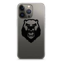 Angry Bear (black): iPhone 13 Pro Transparant Hoesje